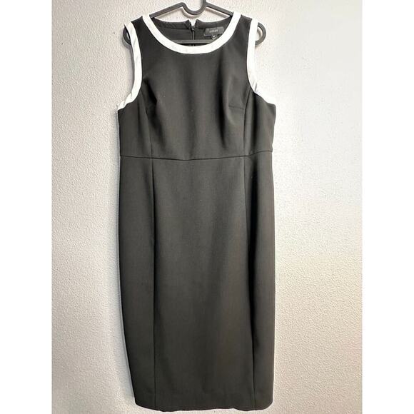 J.Crew Black and White Women's Shift dress Size 12P - Picture 2 of 16